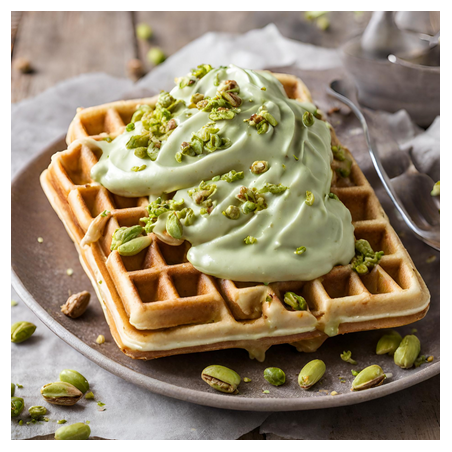 Aroma Waffle con Crema di Pistacchio